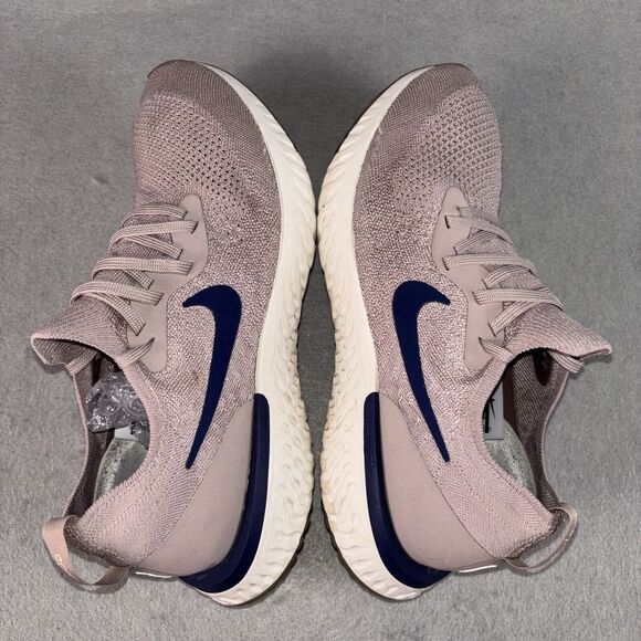 Nike Men’s Epic React Flyknit Running Shoes Size 10 Taupe/Obsidian AQ0067-201 - Picture 2 of 6